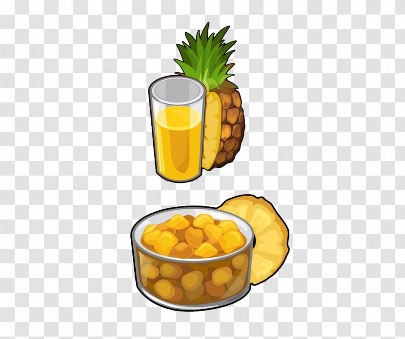 Juice Pineapple Illustration - Food - Drink Transparent PNG