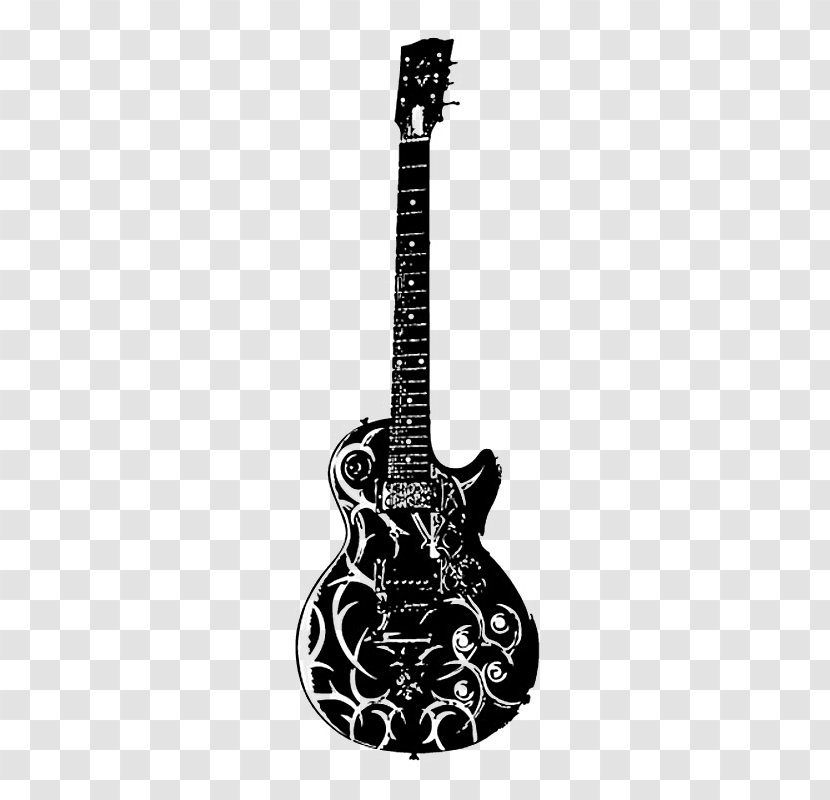 Electric Guitar Musical Instrument Illustration - Flower Transparent PNG