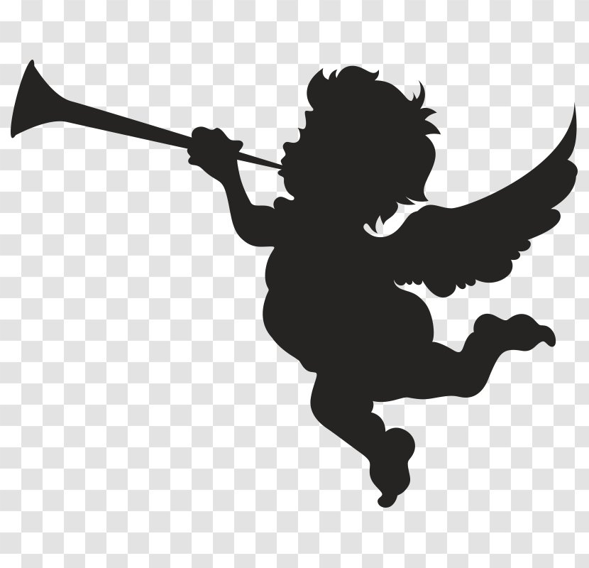 Cupid Royalty-free Clip Art - Silhouette Transparent PNG