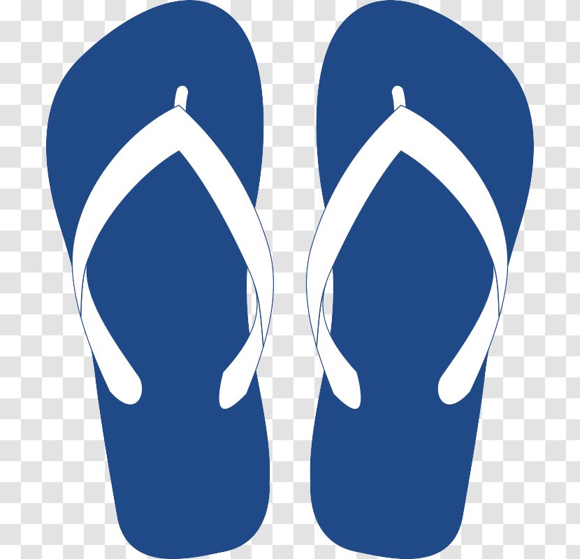 Flip-flops Footwear Blue Cobalt Slipper - Shoe - Sandal Transparent PNG