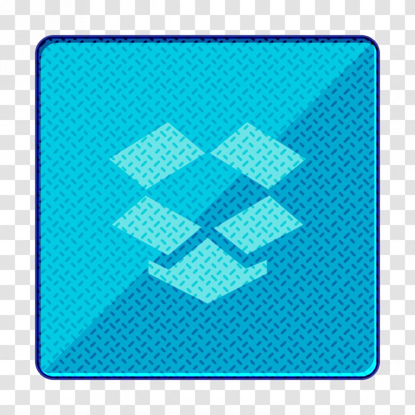 Dropbox Icon Gloss Media - Electric Blue Azure Transparent PNG
