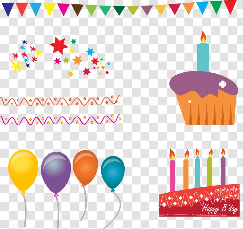 Birthday Cake Cupcake Wedding Invitation - Happy To You - Vector Illustration Transparent PNG