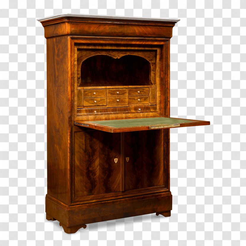 Table Antique Secretary Desk Fall Front - Cabinetry - Furniture Transparent PNG