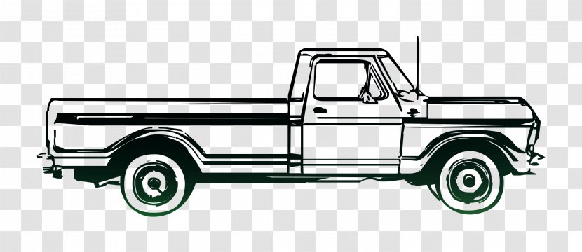 Pickup Truck Compact Car Bed Part Commercial Vehicle - Vintage Transparent PNG