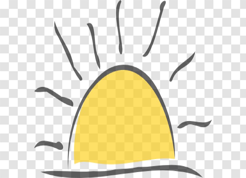 Sunrise Morning Dawn Clip Art - Yellow - Sunset Transparent PNG