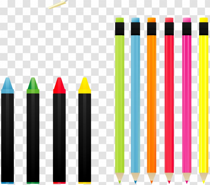 Crayon Colored Pencil Euclidean Vector - Office Supplies - Pencils And Crayons Transparent PNG