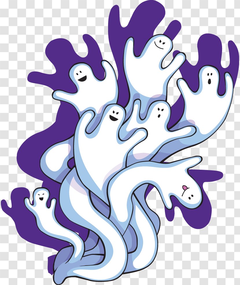 Cartoon Ghost Poster Wall Decal Zazzle - Drawing - Vector Transparent PNG