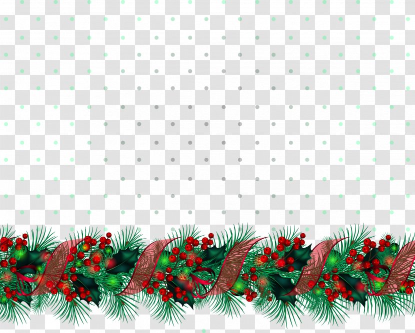 Christmas Decoration Rope Vector Illustration Material - Fir - Conifer Transparent PNG