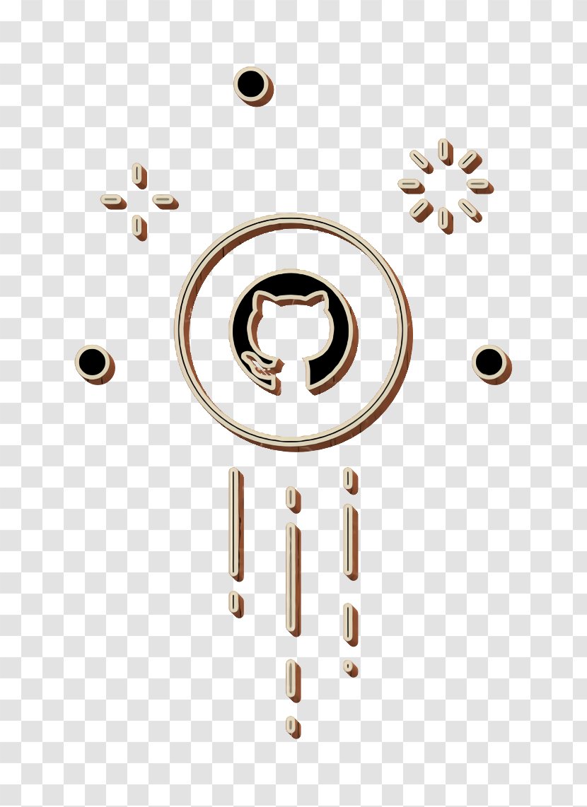 Communication Icon Github Network - Brass - Metal Transparent PNG