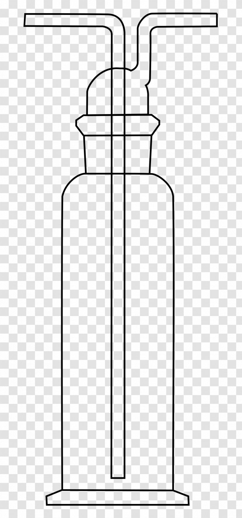 Barboteur Gas Pipette Test Tubes Laboratory - Drawing - Chemistry Clipart Transparent PNG