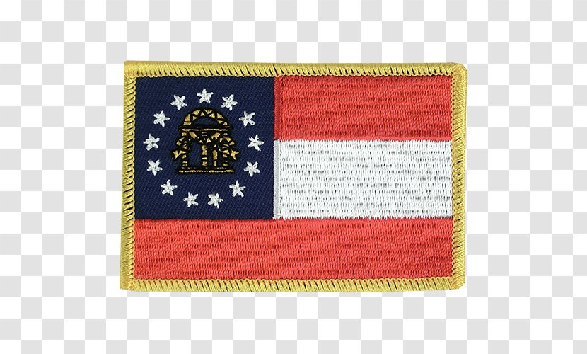 Flag Of Georgia Patch Embroidered Transparent PNG