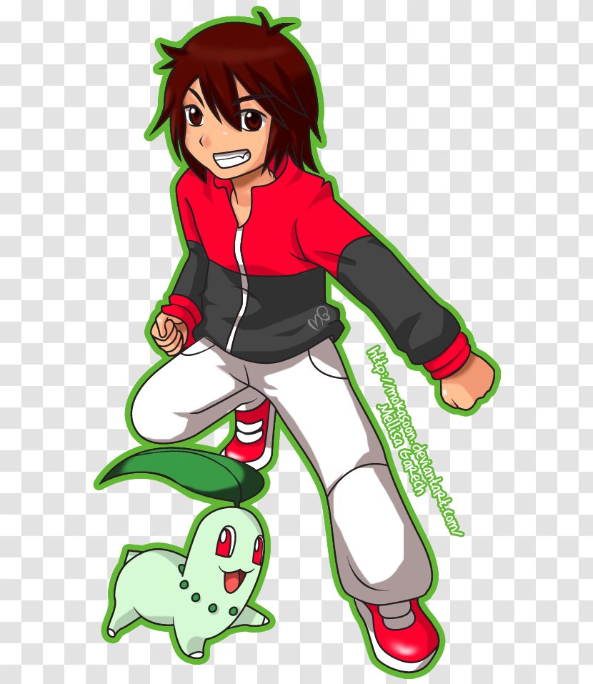 Pokémon Trainer Drawing Chikorita - Silhouette - Watercolor Transparent PNG