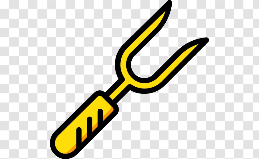 Cartoon Clip Art - Symbol - Yellow Fork Transparent PNG