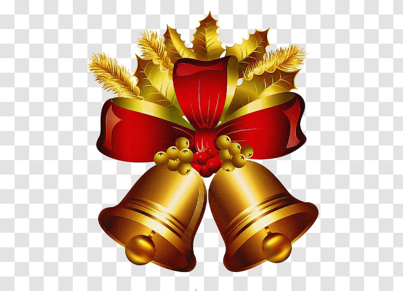Christmas Decoration Cartoon - Handbell - Ribbon Transparent PNG