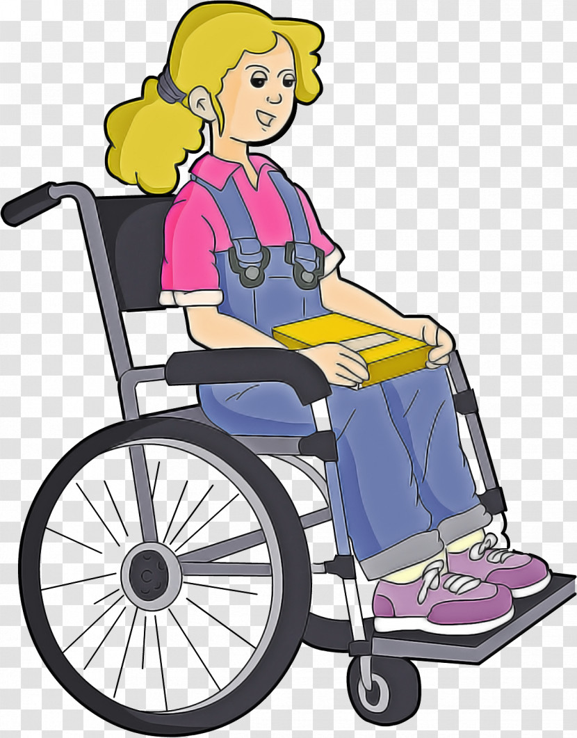 Cartoon Drawing Silhouette Heavy Duty Wheel Wheelchair Transparent PNG