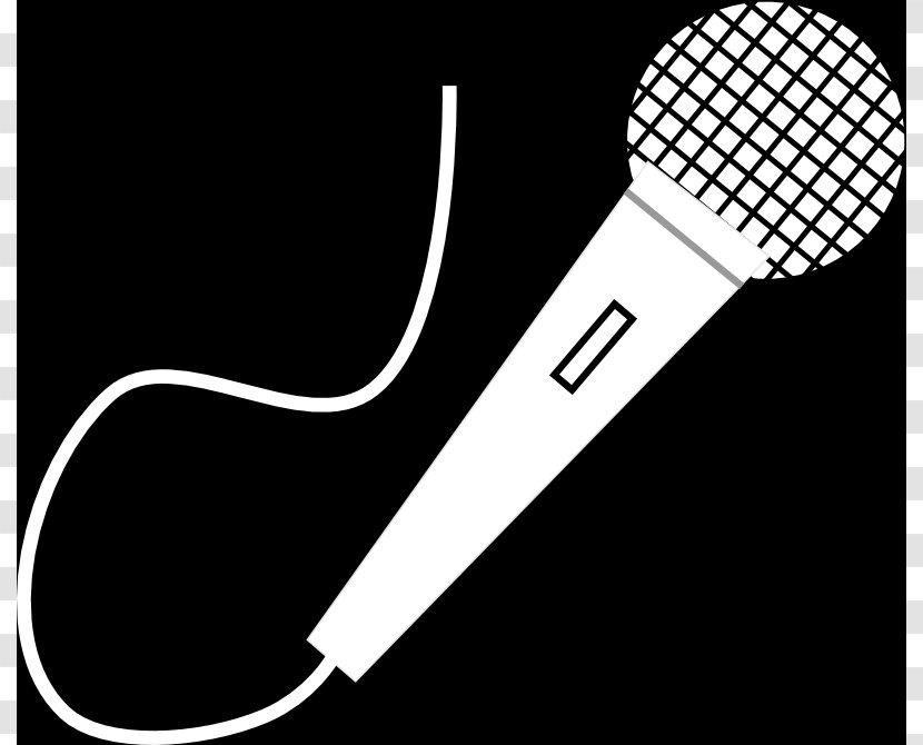 Microphone Black And White Clip Art - Watercolor - Pictures Of Transparent PNG