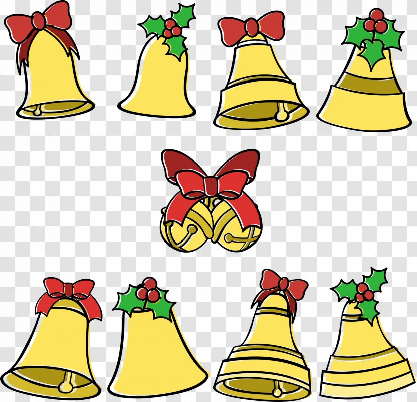 Christmas Bell Clip Art - Vector Bells Transparent PNG