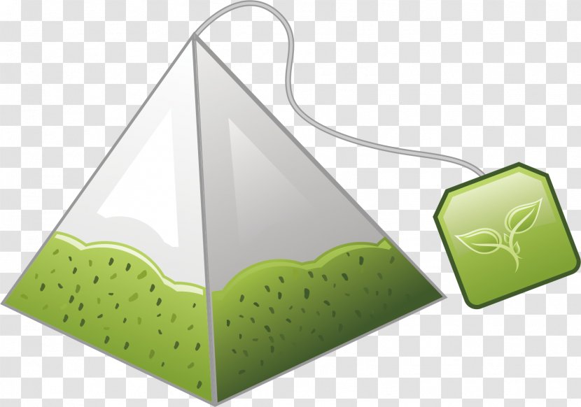 Green Tea Coffee White Bag - Element Picture Transparent PNG