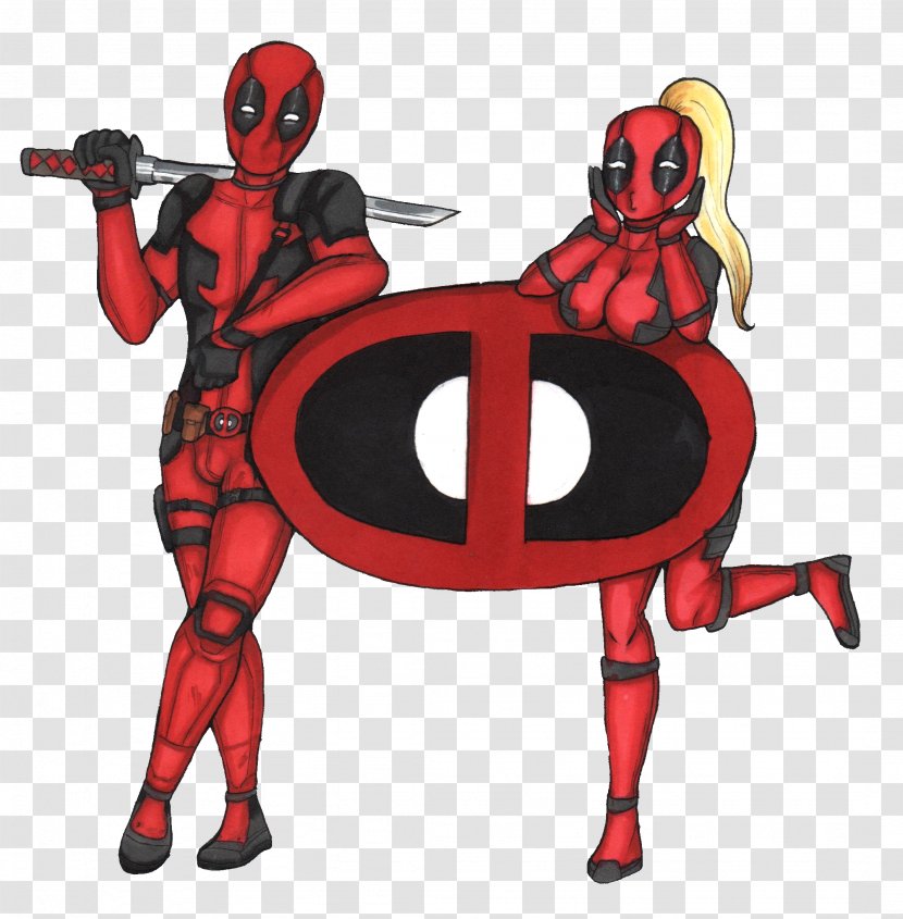 Character Fiction Clip Art - Deadpool Black And White Transparent PNG