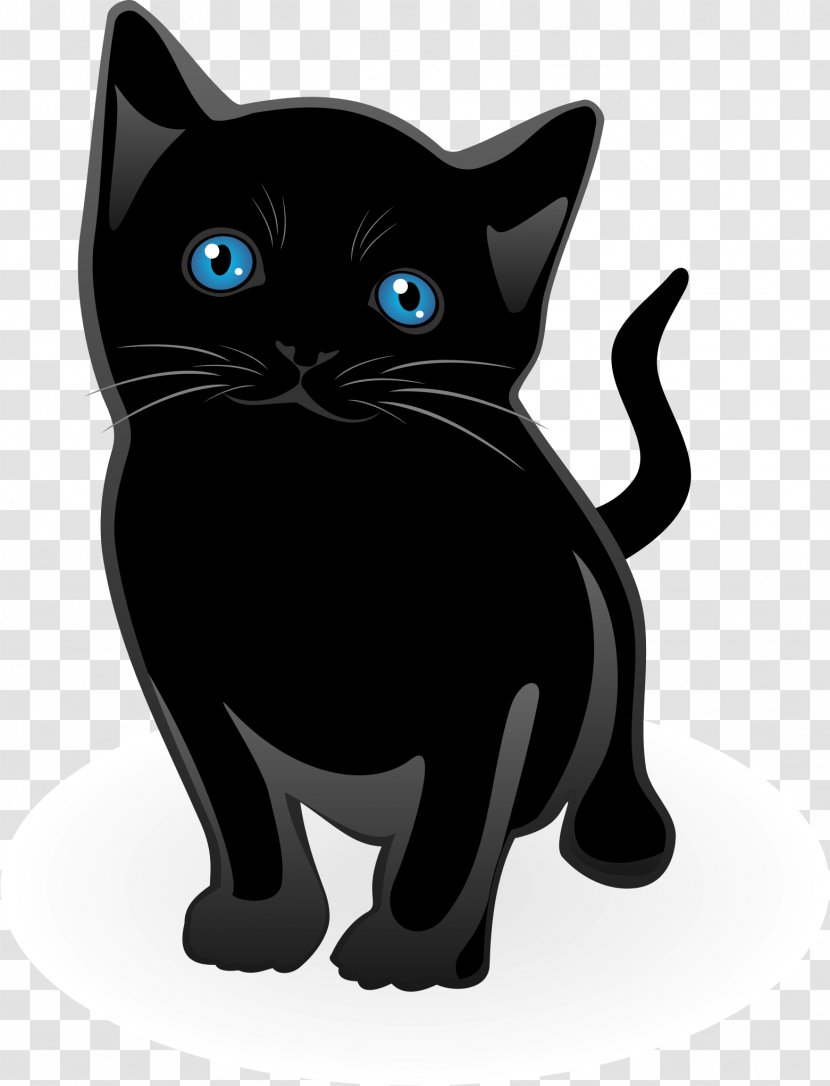 Black Cat Kitten Clip Art - Carnivoran Transparent PNG
