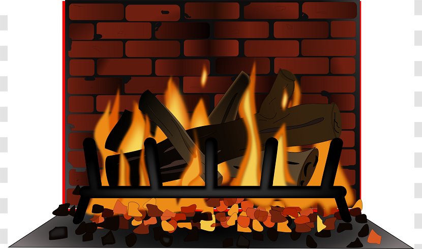 Fireplace Mantel Brick Clip Art - Fire - Wood-Burning Cliparts Transparent PNG