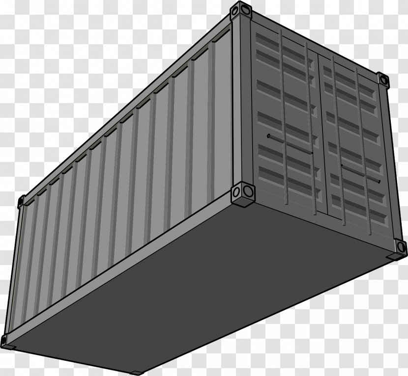 Intermodal Container Shipping Freight Transport Ship Clip Art - Cargo - Gray Transparent PNG