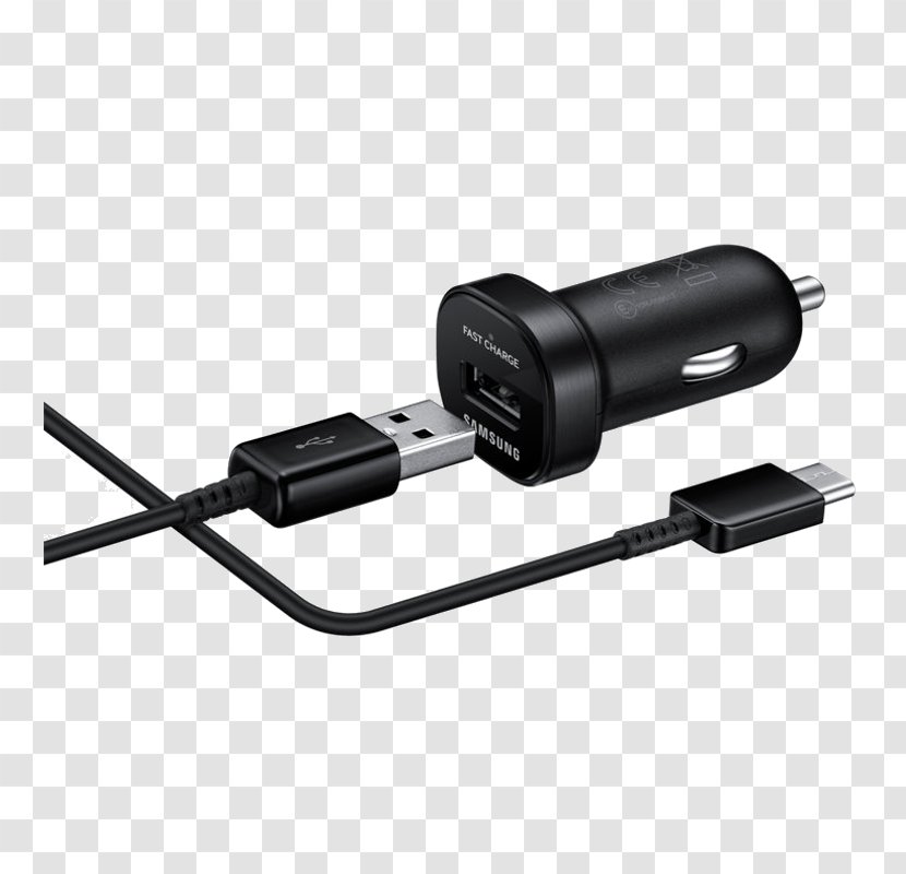 AC Adapter Quick Charge Samsung Fast Vehicle Charger Mini USB C 1, Port Only USB-C Car Mobile Phone Type + Quick-charge Mode Plug Black - Battery Transparent PNG