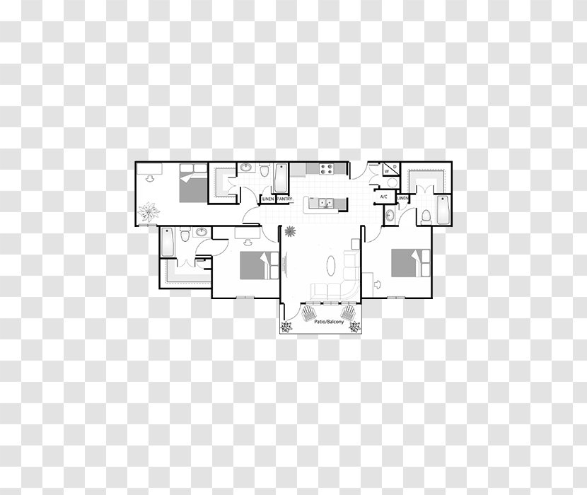 Floor Plan The Scarlet Apartment Kitchen - Sublease Transparent PNG