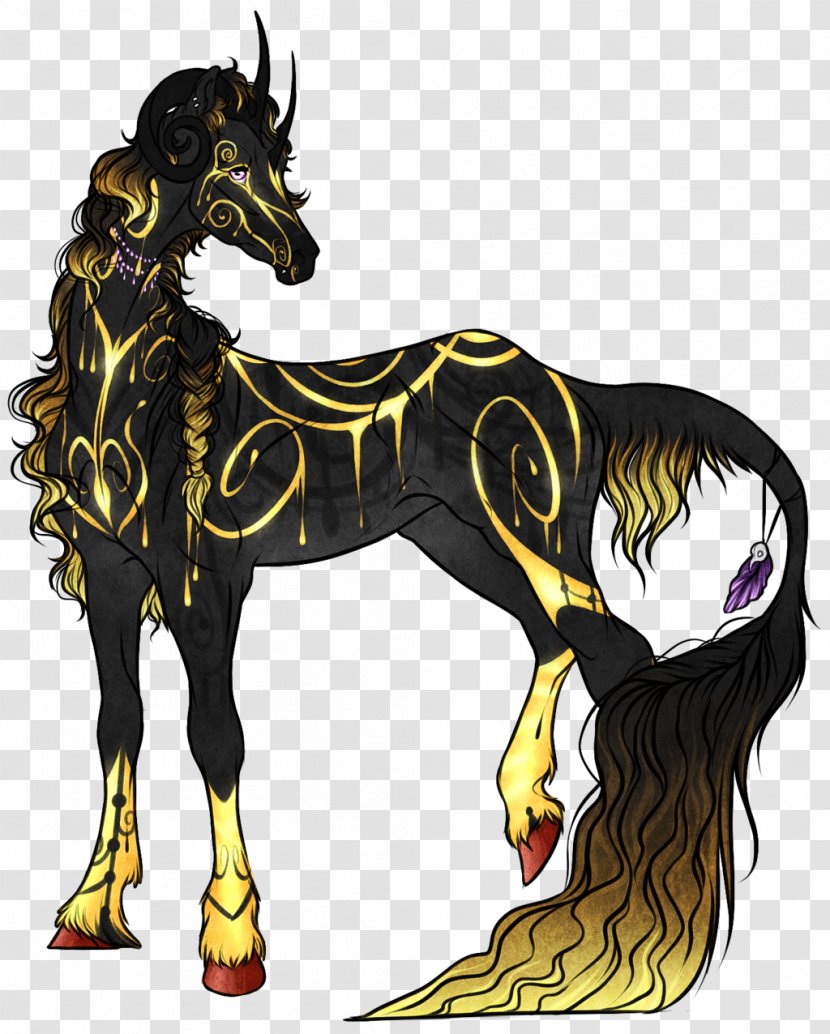 Mustang Stallion Unicorn Pack Animal - Mane Transparent PNG