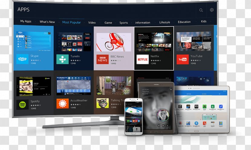 Samsung Galaxy Apps Electronics Smart TV - Gadget - Discount Live Transparent PNG