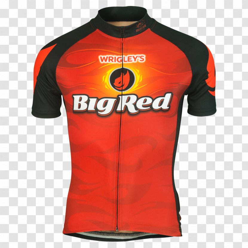 Chewing Gum T-shirt Big Red Cycling Jersey - Orange Transparent PNG