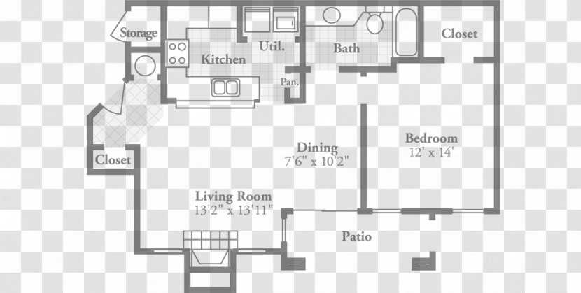 Crowne Club Apartments Floor Plan Oaks Circle At James Landing - Drawing - Apartment Transparent PNG