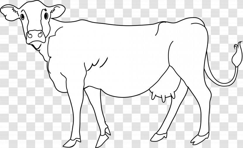Holstein Friesian Cattle Beef Calf Clip Art - Monochrome Photography - Black Cow Cliparts Transparent PNG