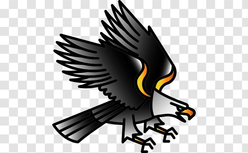 Bald Eagle Old School (tattoo) - Bird Of Prey Transparent PNG