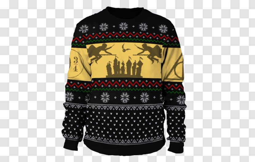 T-shirt Hoodie Christmas Jumper Sweater Helga Hufflepuff - Tshirt Transparent PNG