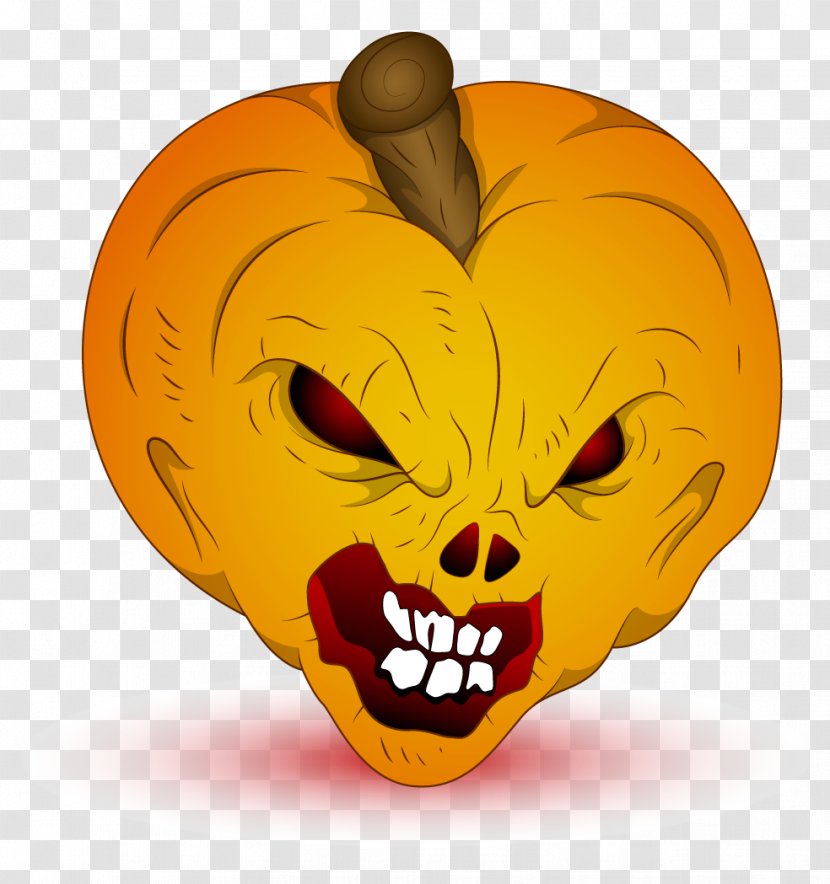 Pumpkin Halloween Jack-o'-lantern Clip Art - Smile - Transparent Evil Transparent PNG