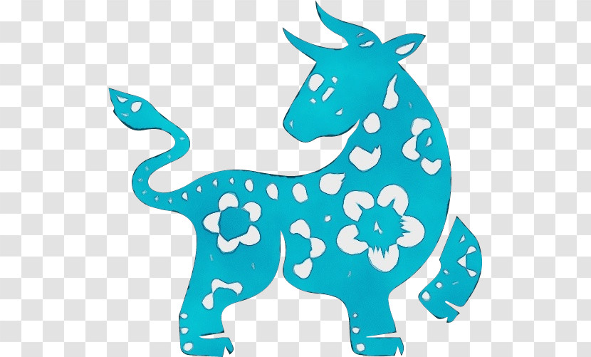 Animal Figure Turquoise Party Supply Sticker Transparent PNG