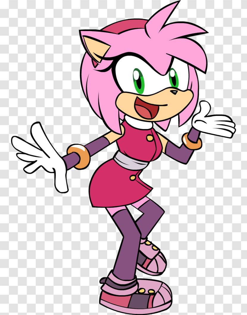 Amy Rose Sonic Runners & All-Stars Racing Transformed The Hedgehog Tails - Silhouette Transparent PNG