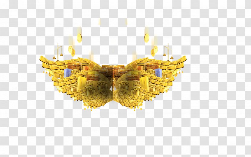 Wing Icon - Yellow - Golden Wings Transparent PNG