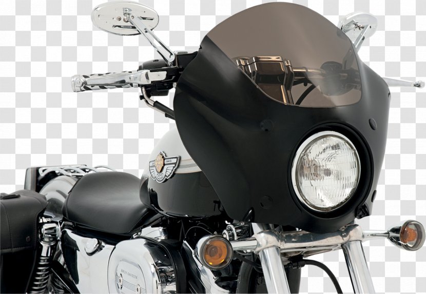Car Harley-Davidson Sportster Super Glide Motorcycle Fairing - Windshield Transparent PNG