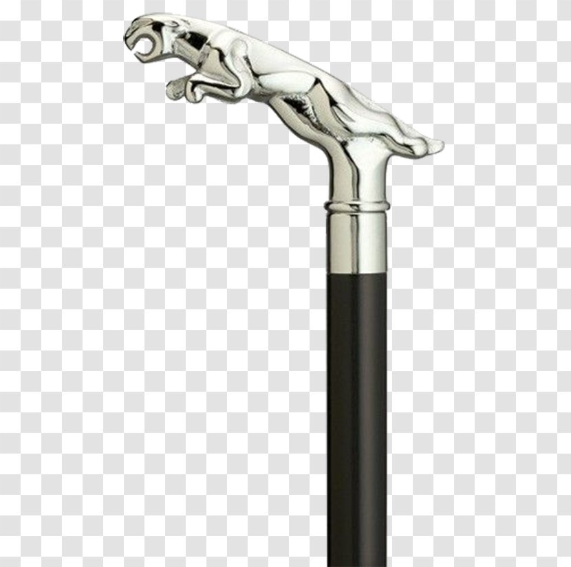 Jaguar Walking Stick Assistive Cane Chrome Plating - Product - Cheetah Crutch Armrest Transparent PNG