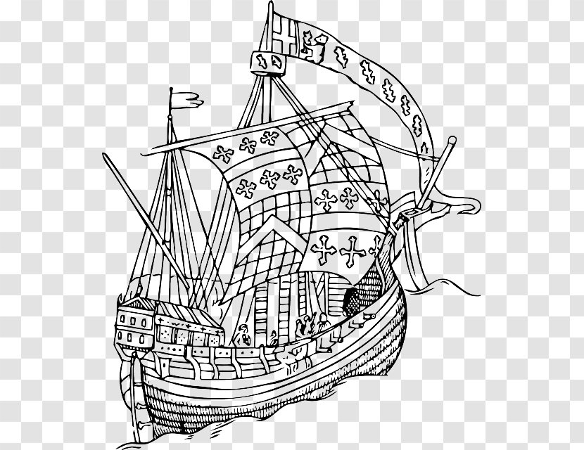 15th Century All About Ships: With Four Colour Plates And A Large Number Of Drawings Photographs Clip Art Sailing Ship - Boat Transparent PNG