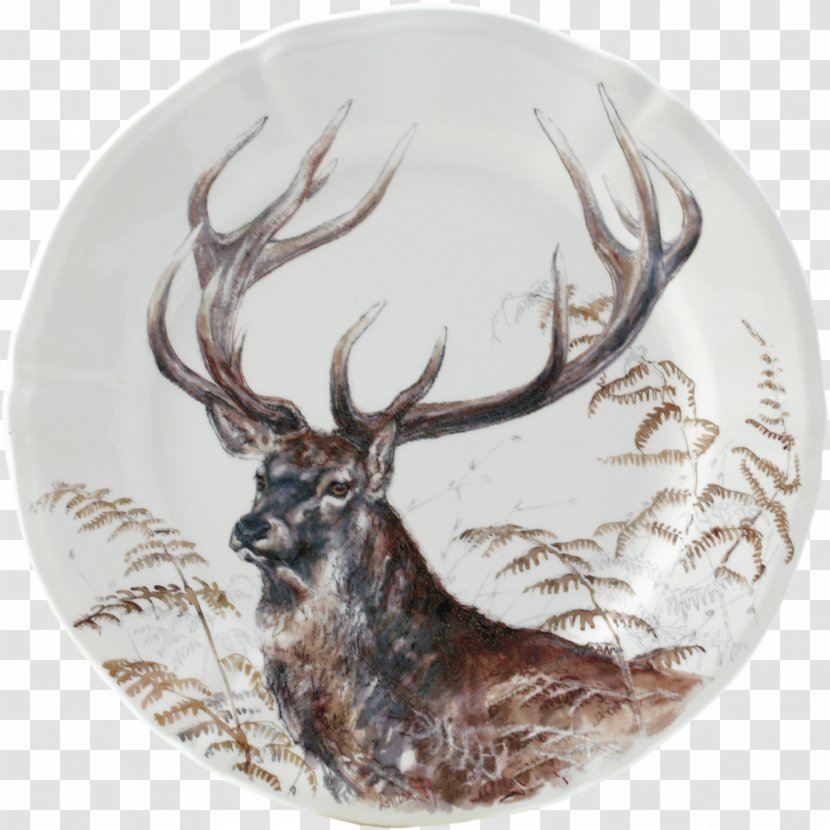 Faïencerie De Gien Dessert Aardewerk Tableware - Plate - Reindeer Transparent PNG