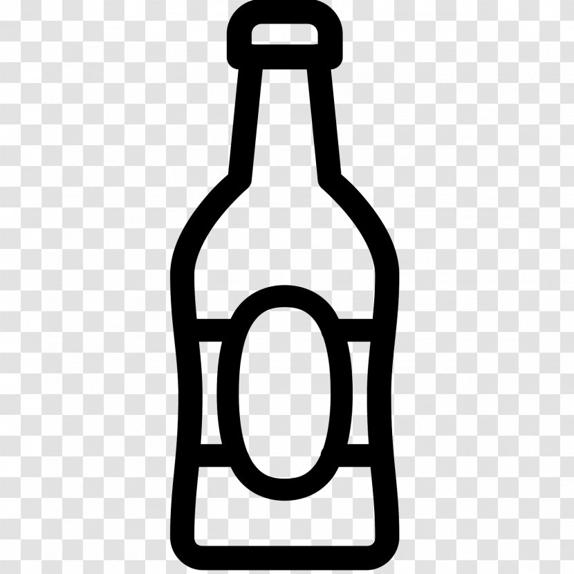 Beer Bottle Wine Glasses - Black And White Transparent PNG