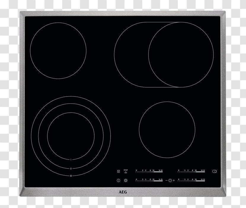 Kochfeld AEG Glass-ceramic Induction Cooking Ceran - Rectangle - Black Transparent PNG