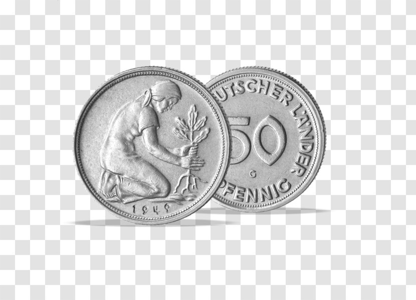 Coin West Germany Pfennig Bank Deutscher Länder Deutsche Mark - Nickel Transparent PNG