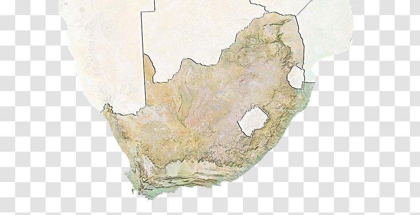 South Africa Map Stock Photography - Carte En Relief - Geographical Of Transparent PNG