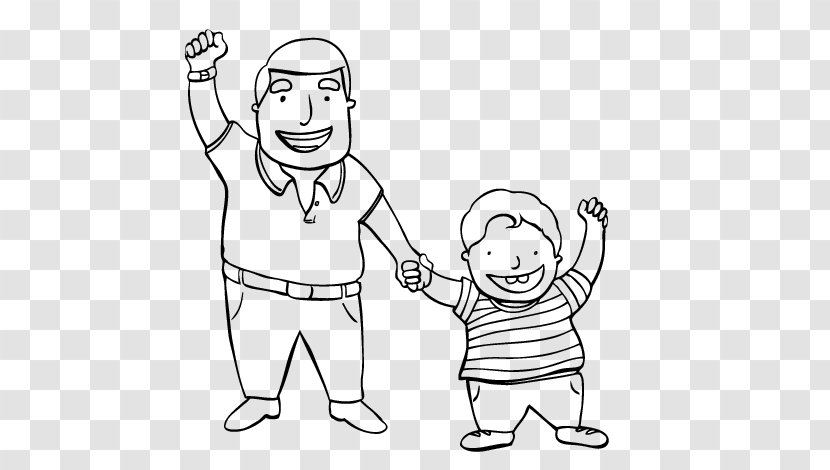 Coloring Book Father Son Drawing Child - Tree - Padre E Hijo Transparent PNG