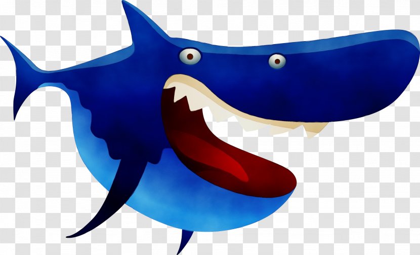 Great White Shark Background - Electric Blue Transparent PNG