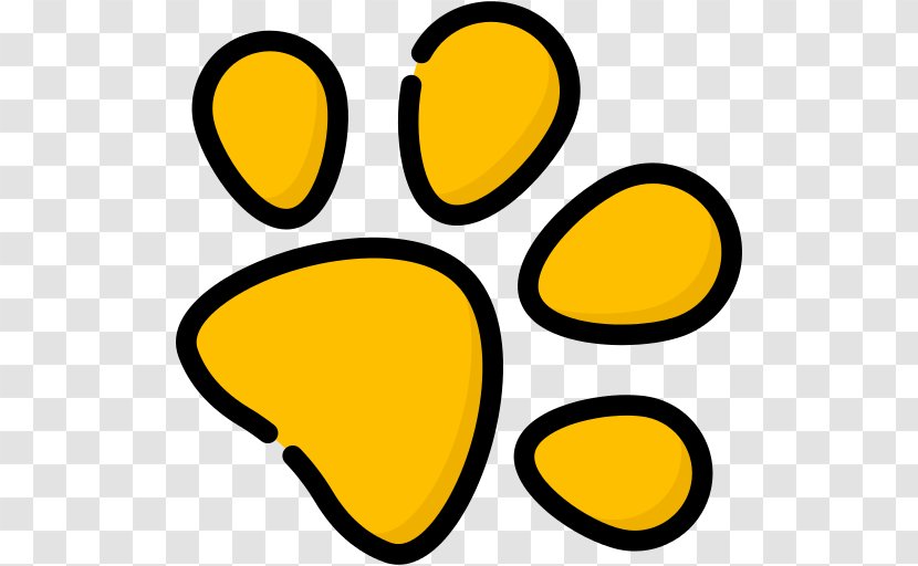 Cat Paw Free Clipart - Yellow - Dog Transparent PNG
